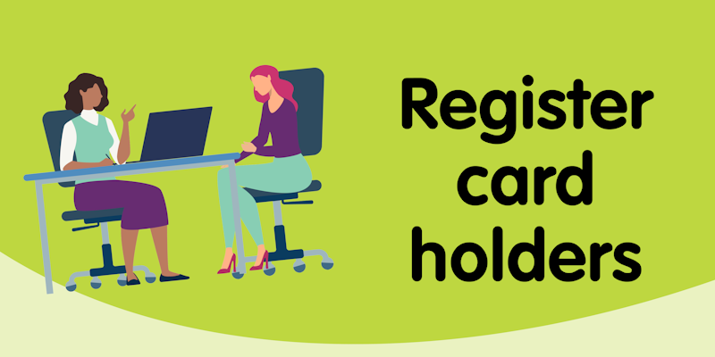 Link to register working with children card holders with your organisation